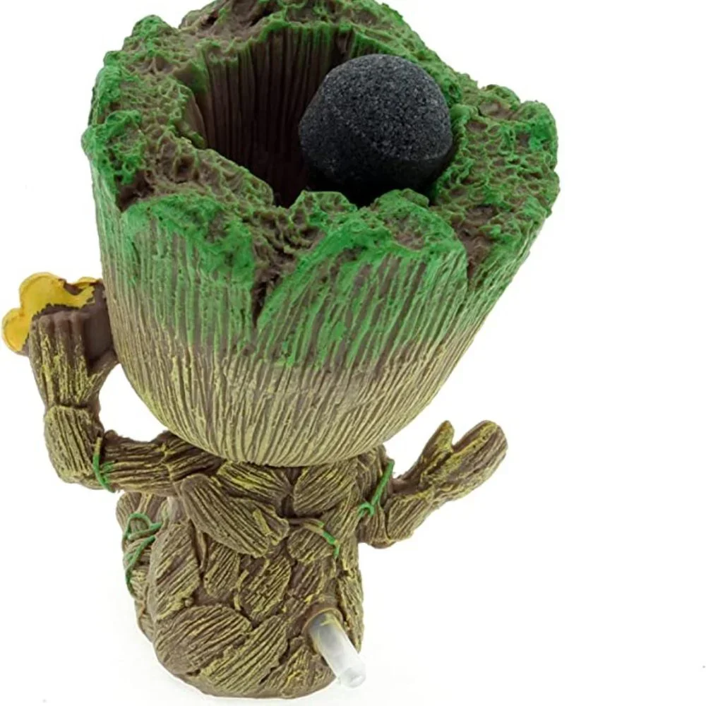 Ulifery Baby Tree Groot Fish Tank Decoration Air Stone Bubble Blower Set New